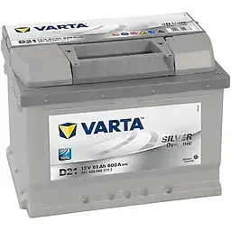 Автомобільний акумулятор VARTA Silver Dynamic D21 6СТ-61Ah АзЕ 600A (EN) 561400060 - мініатюра 2