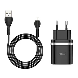 Адаптер мережевий HOCO Micro USB cable Smart FCP/AFC C12Q 18W набо білий - мініатюра 6