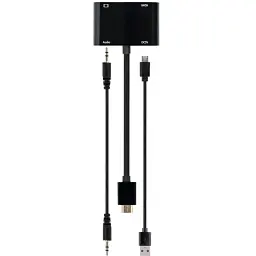 Кабель HDMI-HDMI/VGA Cablexpert A-HDMIM-HDMIFVGAF-01 - мініатюра 3
