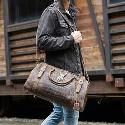 Саквояж 14410 Vintage коричневий - мініатюра 7