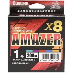 Шнур Sunline SM Amazer X8 200m (multicolor) #1.2 27lb/12.3kg