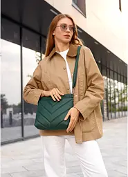 Сумка жіноча Sambag Rose зелена 27 х 25 х 5 см (94380007) - мініатюра 3