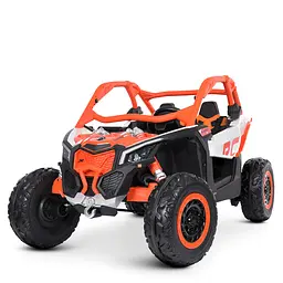 Джип M 4920EBLR-7 радіокер., 2.4G, 2мот.240W 1 акум.24V7Ah EVA, SD, шкiр.сид., 3 точ.рем., 2сид., помаранч.