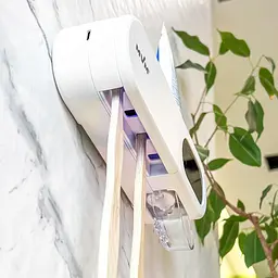 Органайзер для зубних щіток та пасти зі стерилізатором клейкий MBM HOME білий (BP-36 WHITE) - мініатюра 7
