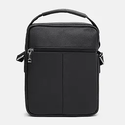 Чоловіча сумка Borsa Leather k19747-black 27х21х7 см Чорний - мініатюра 3