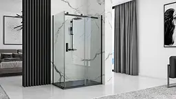 Душовий піддон Rea black Stone 80x120 REA-K9602, Чорний - мініатюра 4