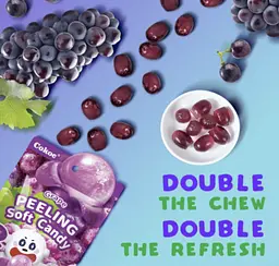Желейні цукерки Cokoc Peeling Soft Candy Grape 75г - мініатюра 4
