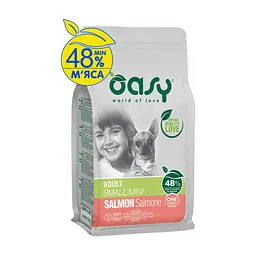 Сухий корм для собак OASY One Animal Protein ADULT Small/Mini з лососем 800 г (8053017348339)