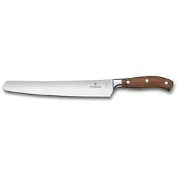 Кухонный нож Victorinox Grand Maitre Wood Bread лезвие 26см мин. для хлеба из деревьев. ручкой в ​​подар.