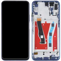 Дисплей Honor 9X Pro / Honor 9X (China) чорний, з рамкою синього кольору, Charm Sea Blue
