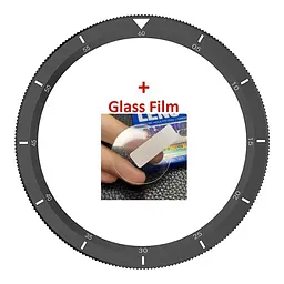 Безель металевий Sikai для смартгодинника Xiaomi Watch S3/S4 Black-white + захисне скло - мініатюра 2