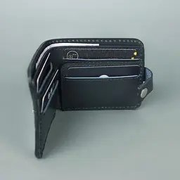 Шкіряне портмоне Mini 2.0 синє - мініатюра 3