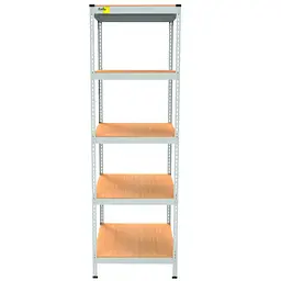 Металевий стелаж Emby Light Series (розмір 2100х600x450мм) 5 полиць ДСП до 100кг Білий - мініатюра 3