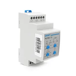 Реле контролю фаз CHINT NJYB3-15 AC220V, 3F4P, Захист U+(1,05~1,3)*Us/U-(0,7~0,95)*Us,Затримка 0,1~10с, Ue2 Ie0.75/0.47, 1CO+1NO