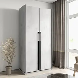 Шафа розпашна Moreli Ramo FR-0013 дводверна з полицями 1001х570х2100 мм Бетон Тефра