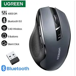 Бездротова безшумна миша Ugreen MU006 4000DPI Bluetooth та 2.4G 2 стандарту - мініатюра 5