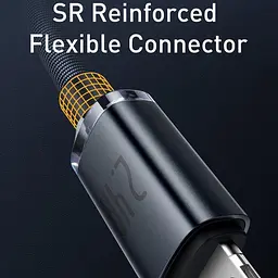 Кабель Baseus Crystal Shine Series Fast Charging Cable USB to Lightning 2.4A 1.2m CAJY000001 Black - мініатюра 4