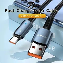 Дата кабель USB 2.0 AM to USB-C 2.0m 100W blue Essager (EXC7A-CGA03-P) - мініатюра 3