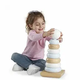 Розвиваюча іграшка Melissa&Doug Величезна натуральна дерев'яна пірамідка (MD30540) - мініатюра 3