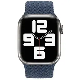 Ремінець CasePro Braided Solo Loop Abyss Blue Size M для Apple Watch 45mm/44mm/42mm - мініатюра 2