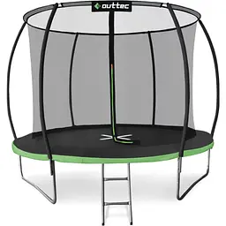 Батут Outtec Premium 8ft (252см) чорно-зелений з внутрішньою сіткою