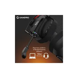 Навушники GamePro Genesis Mercury Pro 3-Mode Black (HSW120B) - мініатюра 8
