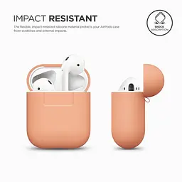 Чохол Elago Silicone Peach для AirPods персиковий (EAPSC-PE) - мініатюра 3