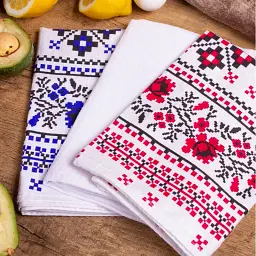 Набір вафельних рушників MirSon №610 National attributes 90х45 см 3 шт. (2200006740254) - мініатюра 2