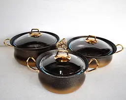 Набір посуду O.M.S. Collection 3045 gold 9 предметів - мініатюра 3