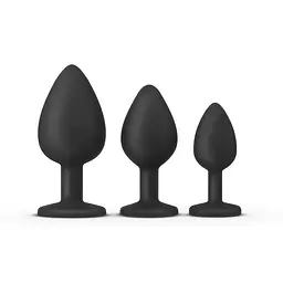Набір анальних пробок Teazers Butt Plug Set, 3 шт (чорний)