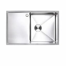 Кухонна мийка Platinum Handmade Н 780x500x200 R (з кріпленням і отвором під змішувач), Нержавіюча сталь