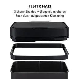 Бак для сміття Klarstein Royal Trash Matte Black (10035365) - мініатюра 9