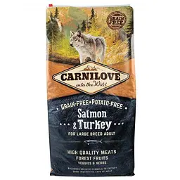 Сухий корм Carnilove Salmon & Turkey для дорослих собак великих порід, лосось та індичка, 12 кг - мініатюра 3