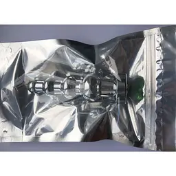 Рифлена анальна пробка з кристалом SKN-MS107 (довжина 12,9 см, діаметр 3.8 см, Вага 181 гр.), Срібний /Світло-рожевий - мініатюра 4