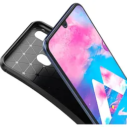 Чохол-накладка Toto TPU Carbon Fiber 1.5 mm Case Samsung Galaxy A40s/M30 Dark Blue - мініатюра 3