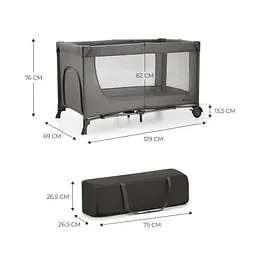Ліжко-манеж Kinderkraft Joy 2 Dark Grey (KLJOY02DGR00000) - мініатюра 7