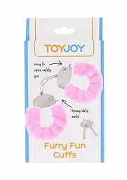 Наручники Toy Joy Furry Fun Cuffs 28 см рожевий - мініатюра 5