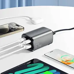 Зарядний пристрій Essager 2xUSB-C + 2xUSB 67 Вт GaN (ECT2AC-JYB0G-Z) - мініатюра 2