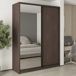 Шафа-купе дводверна MebelStar Уні BG ДСП/Дзеркало 180x60x240 см Дуб рістрето (MBS-10523)