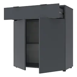 Комод Doros Рон 2 2 фасади 1 шухляда Графіт 80х38х100 (41516004) - мініатюра 2