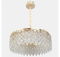 Кругла кришталева люстра 582-600GD Artlight із золотим корпусом та LED світлом - мініатюра 3