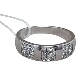 Срібне кільце Агні УАЙТ ДРІМ з фіанітами. 1597/1Р-CZ 16,5