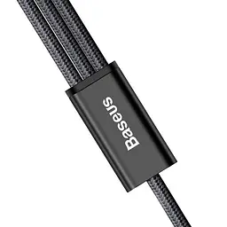 Кабель Baseus Rapid Cable USB to Lightning/microUSB/Type-C 3A 1.2m CAMLT-SU01 Black - мініатюра 2