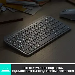Клавіатура Logitech MX Keys Mini For Mac Wireless Illuminated Pale Grey (920-010526) - мініатюра 10