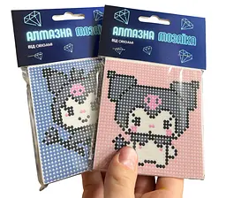 Алмазна мозаїка міні Куромі Kuromi 10х10 см - мініатюра 4