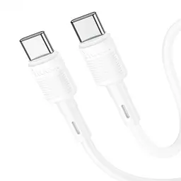 Кабель Hoco X83 Type-C to Type-C Victory 60W charging data cable White