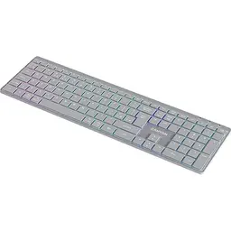 Клавіатура Canyon HKB-W11 UK/US RGB Dual Mode Wireless Grey (CNS-HBTK11G) - мініатюра 2