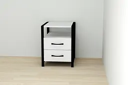 Тумба універсальна Ferrum-decor Вів'єн 2/2 50x41x40 чорний ДСП Білий 16мм (FRD-104156)