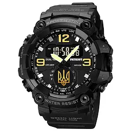 Годинник наручний чоловічий 003BKUAGD Тризуб золото Чорні + Коробка. Patriot acs0031061 - мініатюра 5