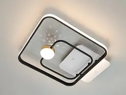 Світильник стельовий LED Diasha MX2989-2B WH+BK, 45W, чорний+білий, для коридору, вітальні, дитячої, офісу - мініатюра 2